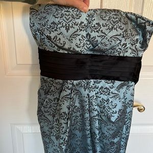 Snap Blue and Gray Strapless Dress Size 9